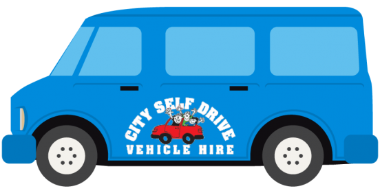 vehicle-and-driver-blue mini bus blue